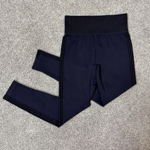 Sage Collective Leggings Womens Small Blue High Rise Ankle Knit Stretch Athletic